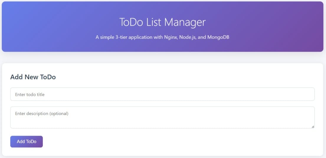 ToDo App screenshot